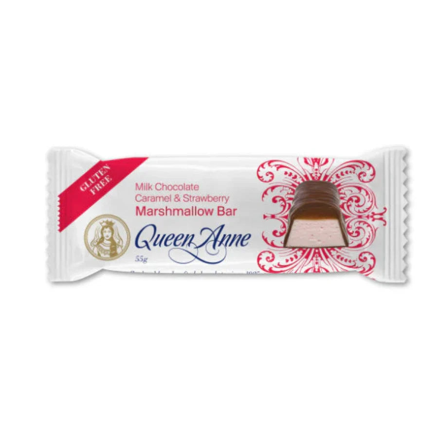 Queen Anne Milk Chocolate Caramel & Strawberry Marshmallow Bar 55g