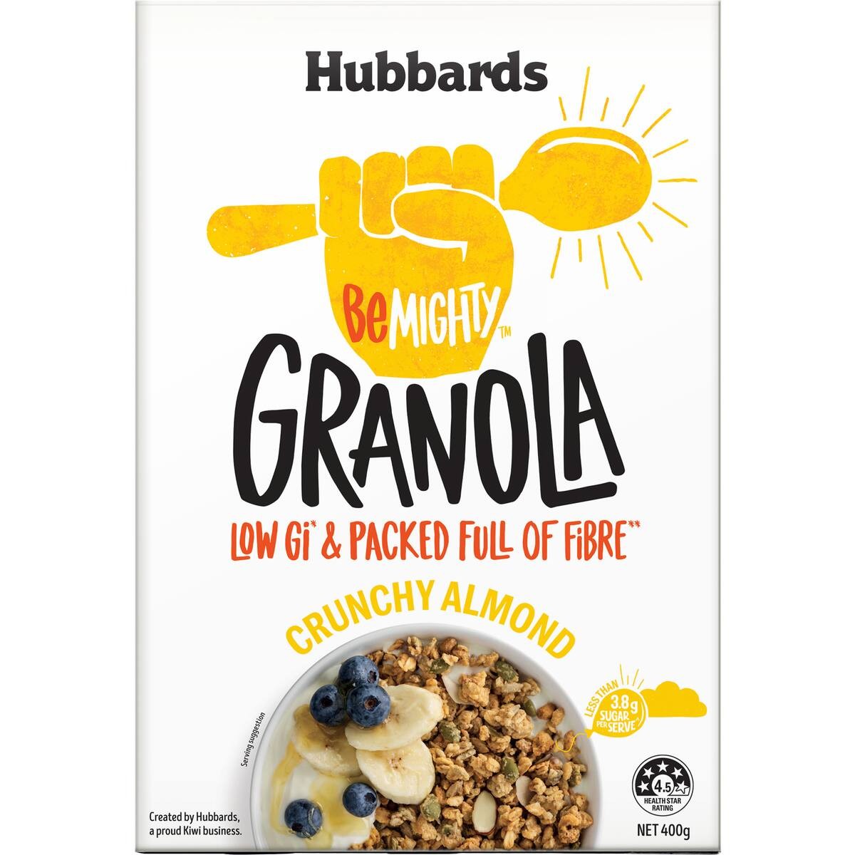 Hubbards Be Mighty Granola Crunchy Almond 400g
