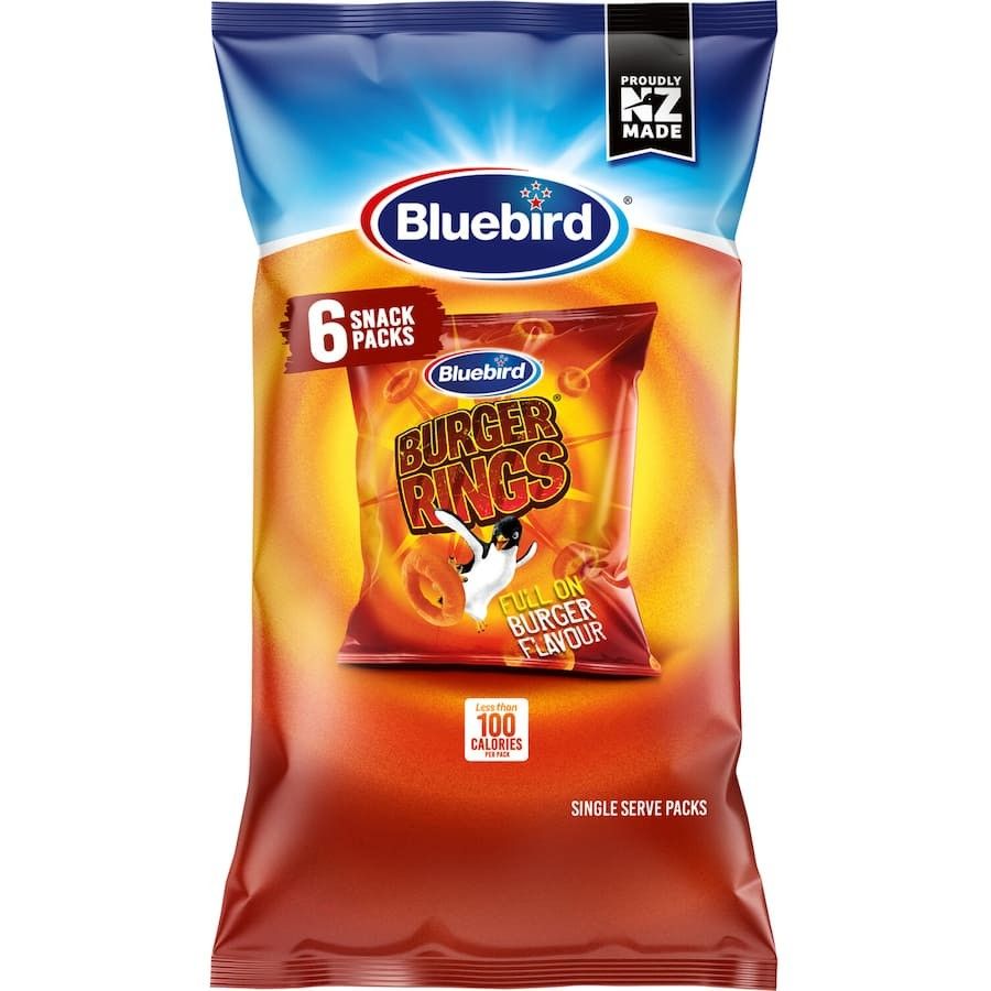 Bluebird Burger Rings 108g Multipack 6pk