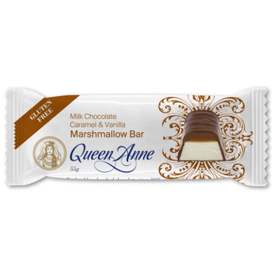 Queen Anne Milk Chocolate Caramel and Vanilla Marshmallow Bar 55g