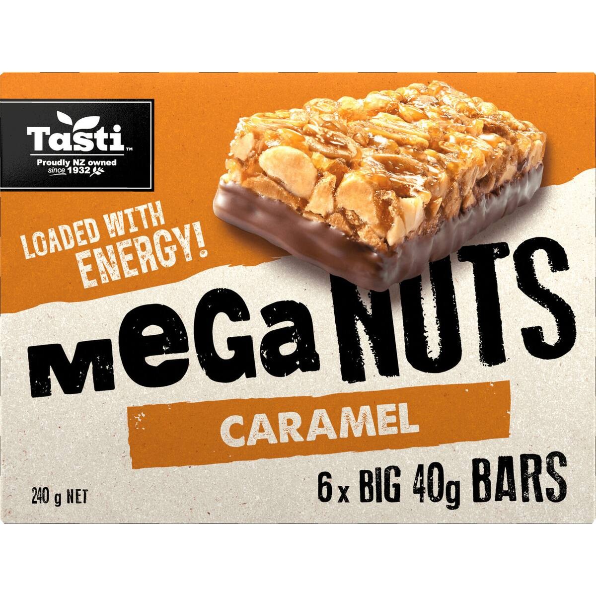 Tasti Mega Nuts Nut Bars Caramel 240g