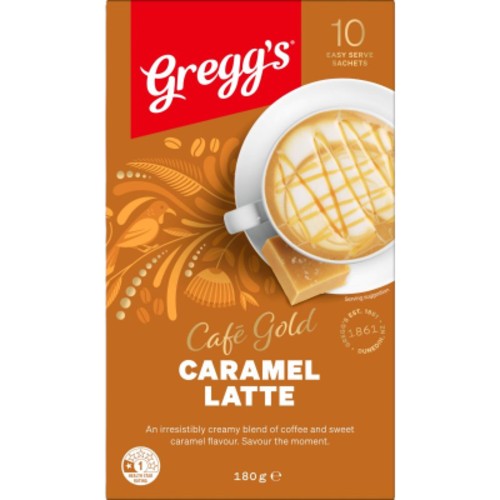 Gregg's Cafe Gold Coffee Caramel Latte Sachets