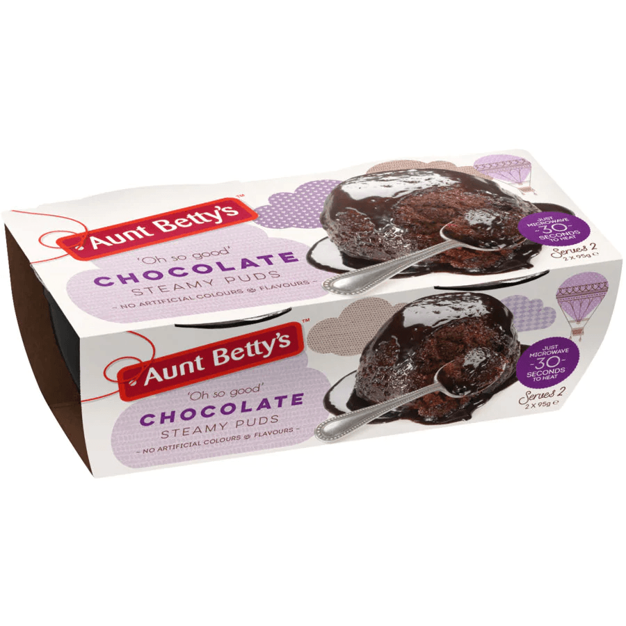 Aunt Bettys Steamed Pudding Chocolate 2 X 95G
