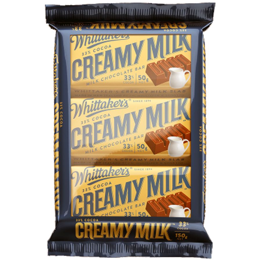 Whittakers 3 Pack Creamy Milk Chocolate Slab