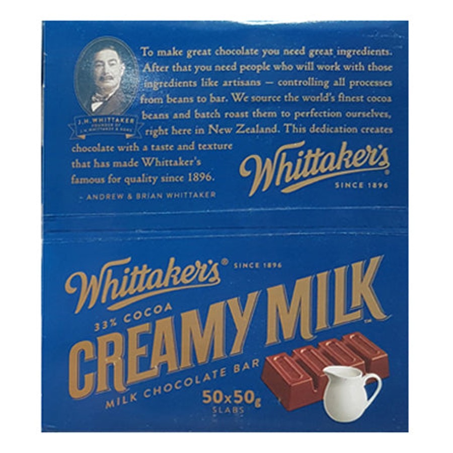 Whittakers Creamy Milk Slab 50g - Entire Case (x48)