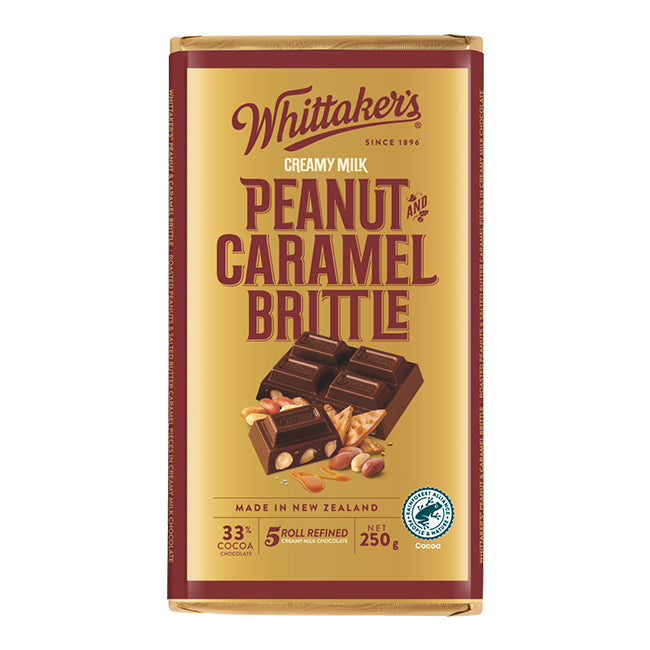 Whittaker’s Peanut Caramel Brittle Creamy Milk Chocolate Block 250g