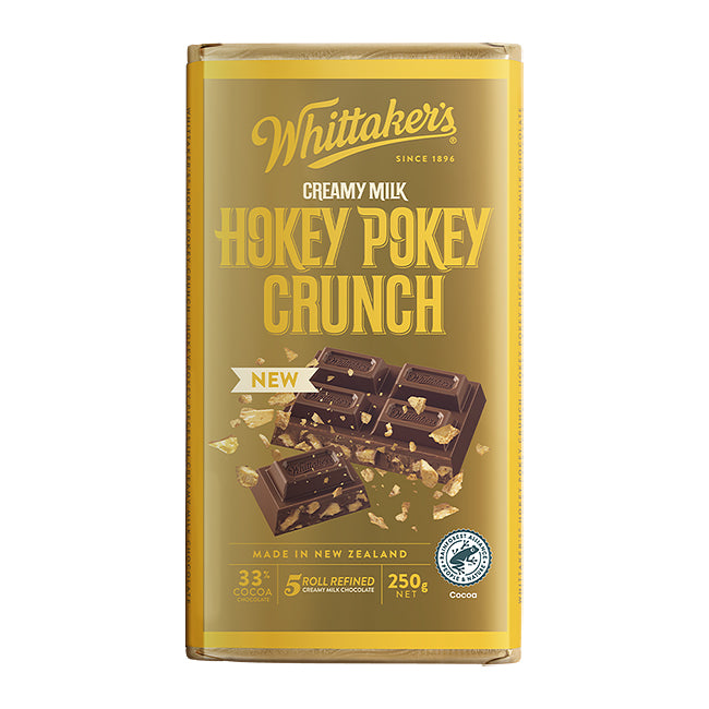 Whittaker’s Hokey Pokey Crunch Creamy Milk Chocolate Block 250g