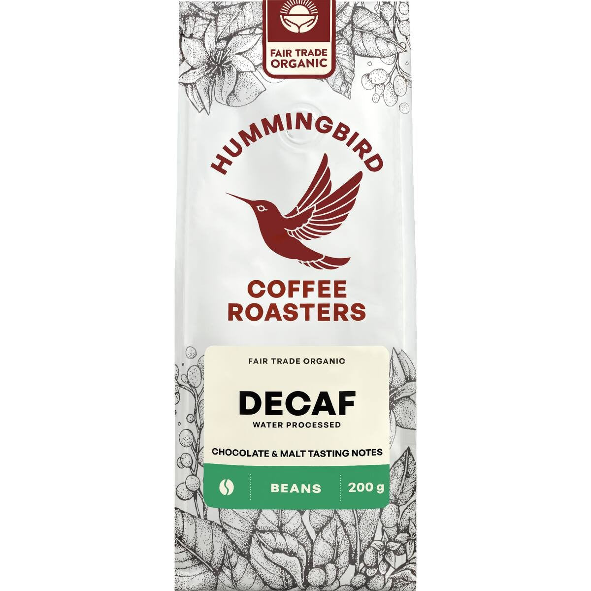 Hummingbird Coffee Beans Decaf 200g