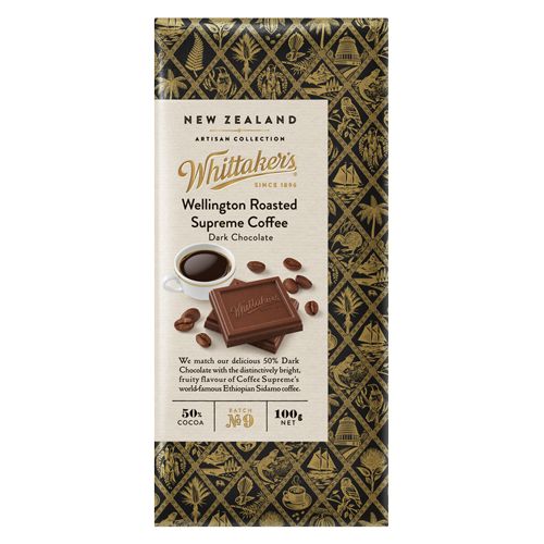 Whittakers Artisan Wellington Roasted Coffee Chocolate Block 100g