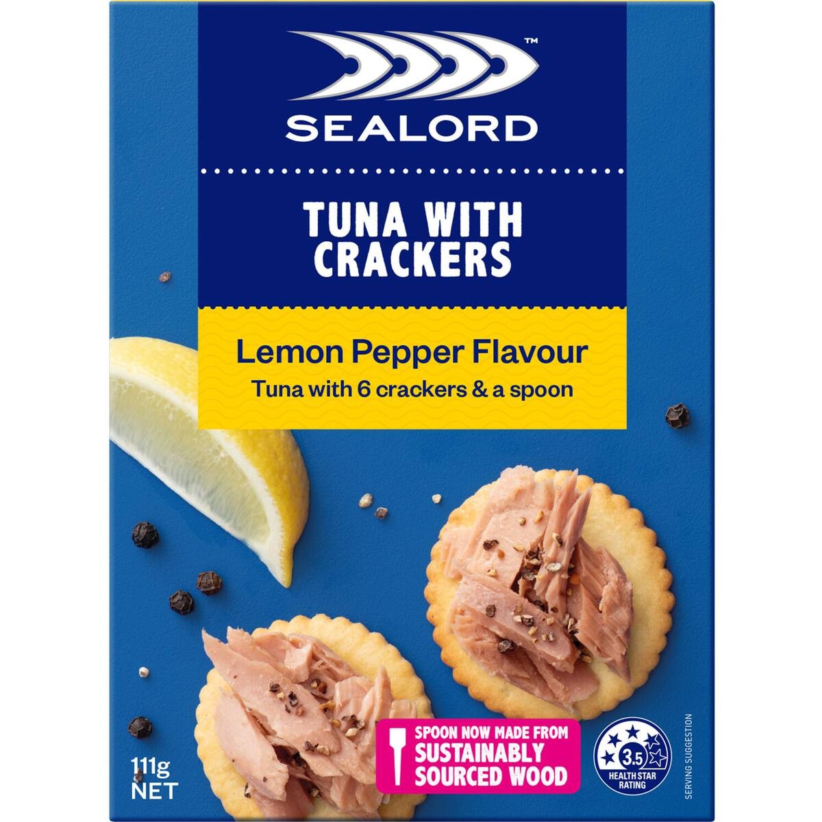 Sealord Tuna & Crackers Lemon Pepper 111g