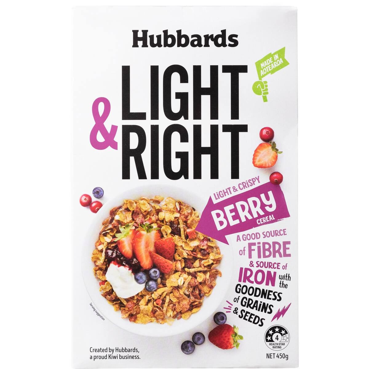 Hubbards Light & Right Cereal Berry 450g