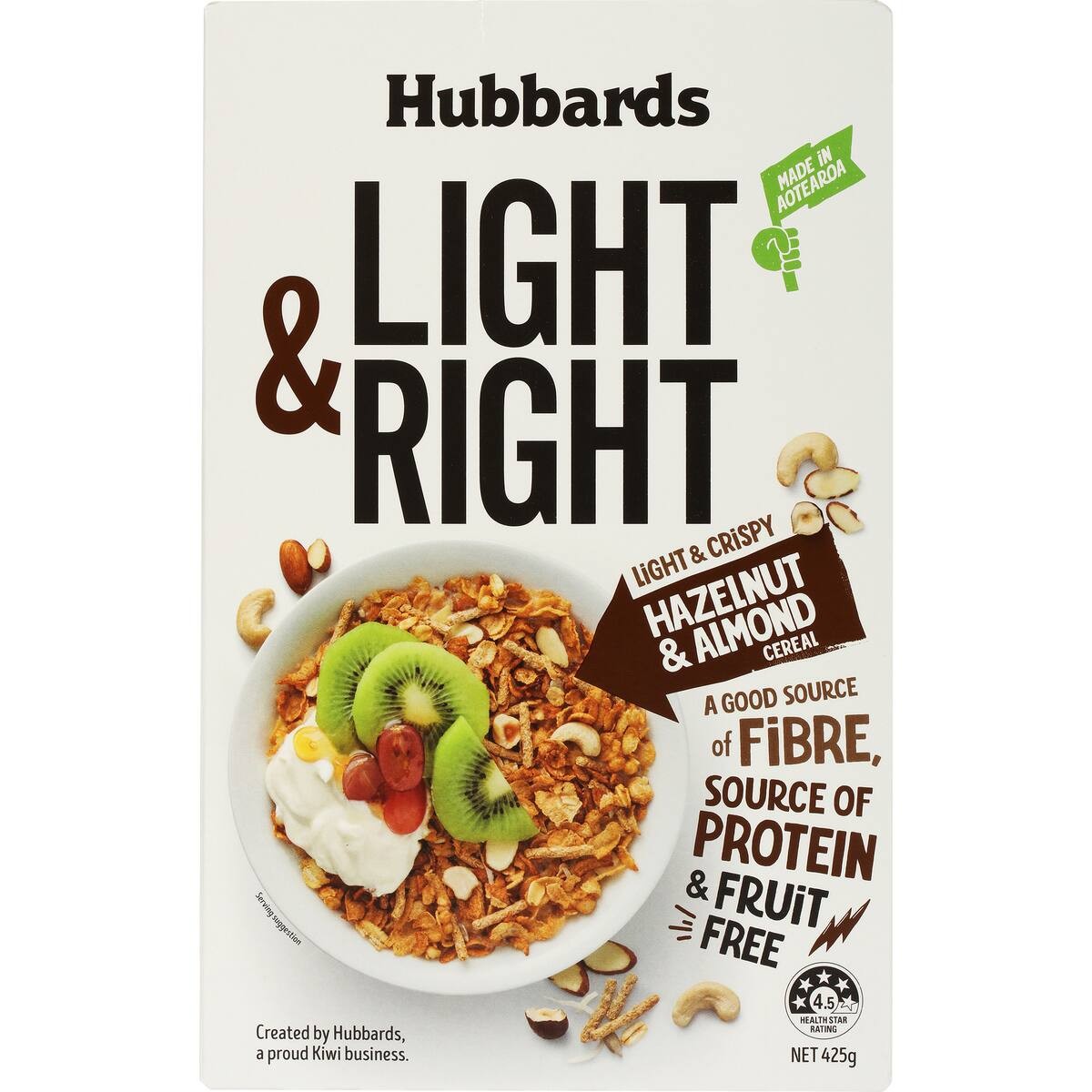 Hubbards Light & Right Cereal Hazelnut & Almond 425g