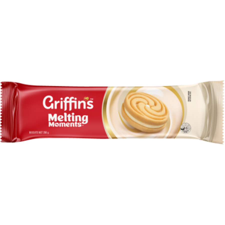 Griffins Creme Filled Melting Moments pkt 250g