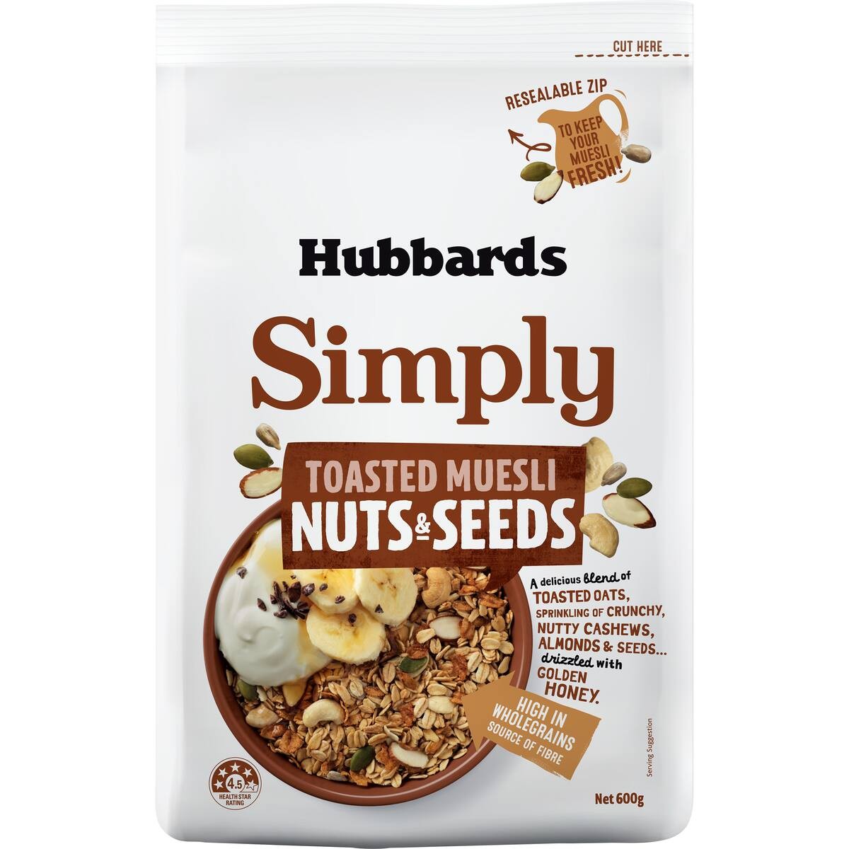 Hubbards Simply Toasted Muesli Nuts & Seeds 600g