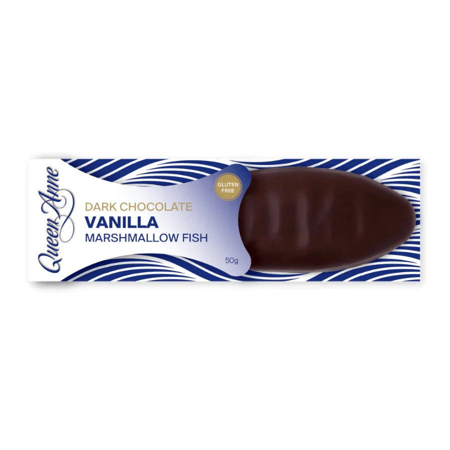 Queen Anne Dark Chocolate Vanilla Marshmallow Fish