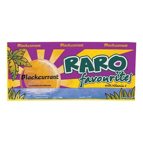 Raro Sachet Blackcurrant 3pk 240g