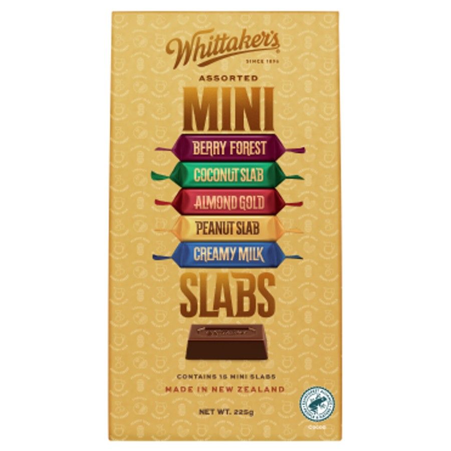 Whittakers Assorted Mini Slab Chocolates 225g