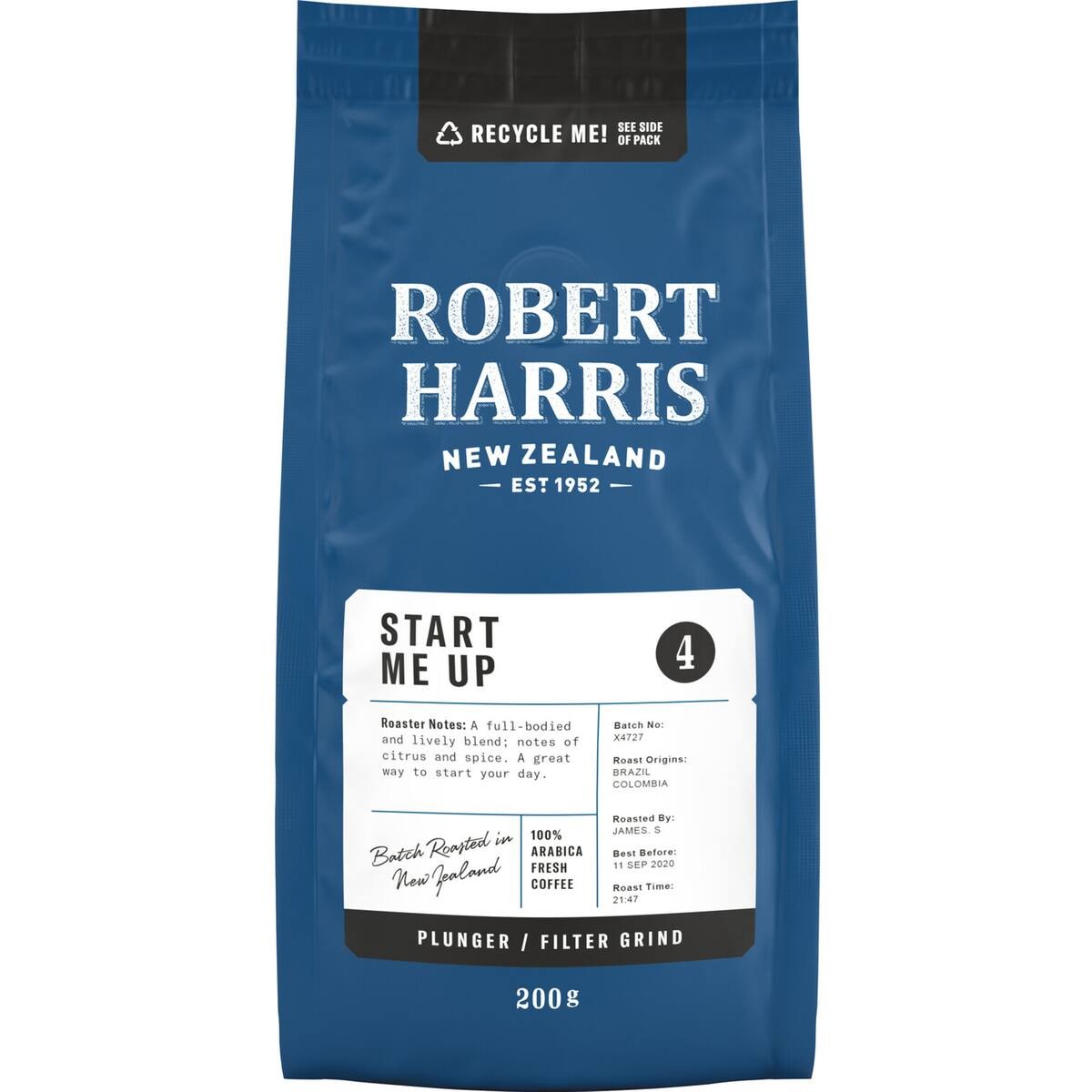 Robert Harris Start Me Up Plunger Filter Grind 200g