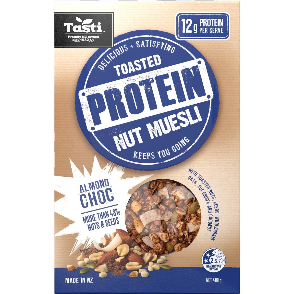 Tasti Protein Nut Muesli Almond Choc 400g