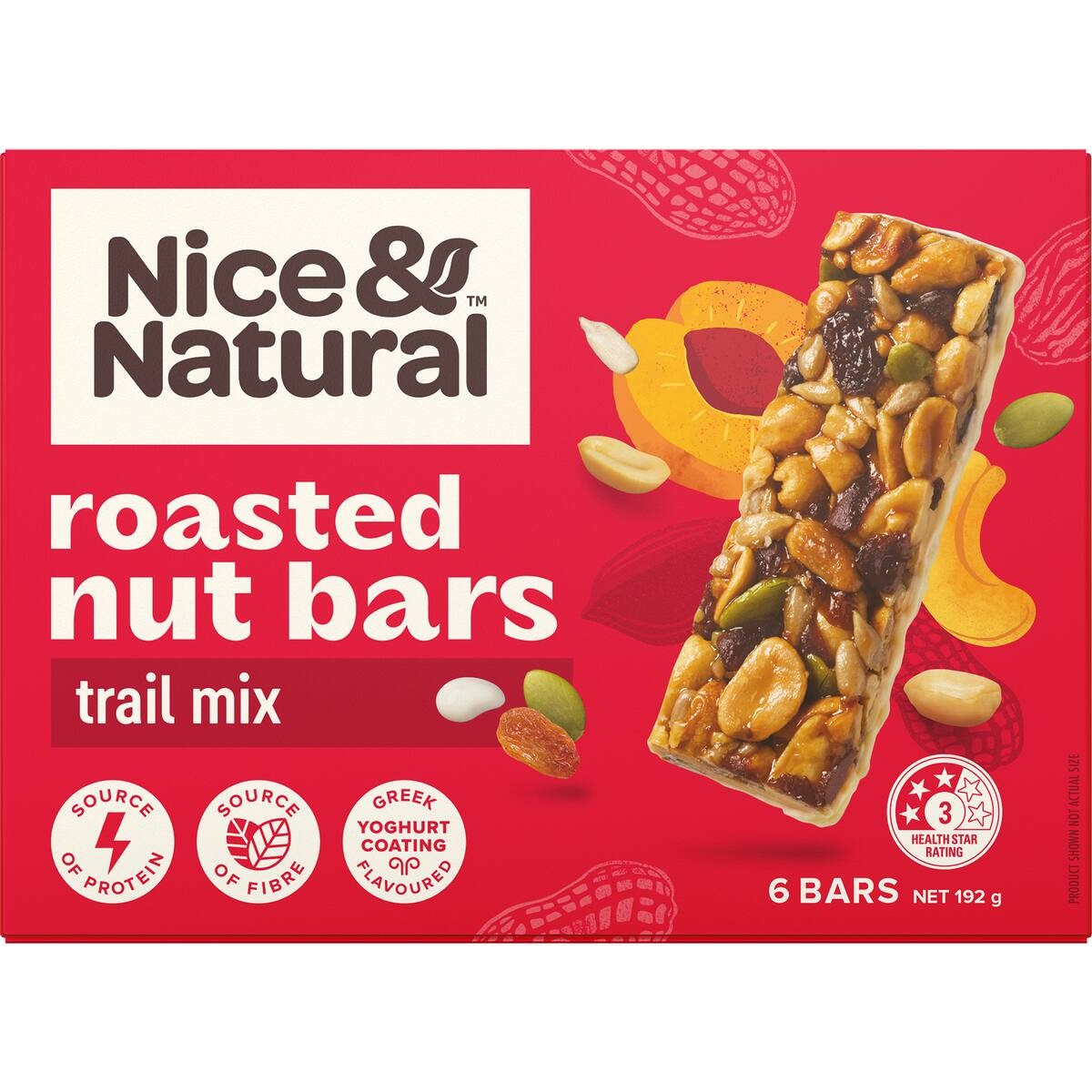 Nice & Natural Trail Mix Roasted Nut Bars 192g