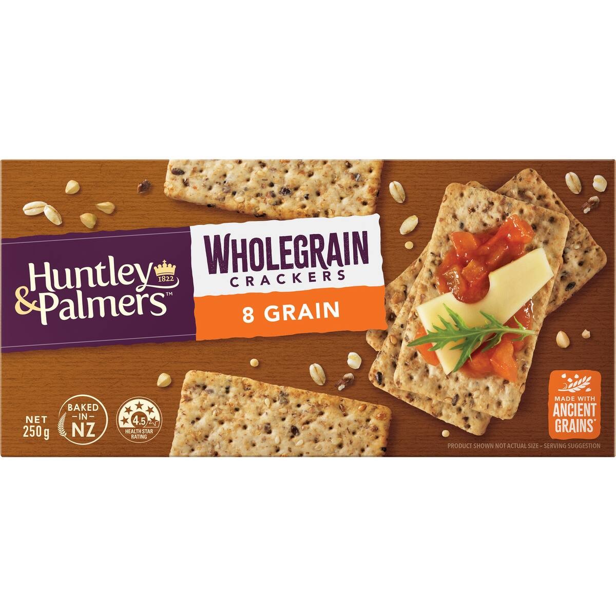 Huntley & Palmers Wholegrain Crackers 8 Grains 250g
